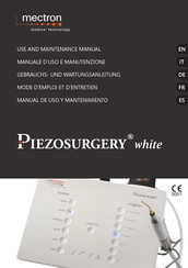 Mectron Piezosurgery WHITE Mode D'emploi Et D'entretien