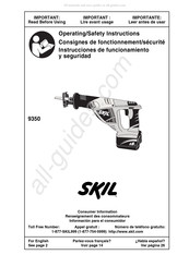 Skil 9350 Consignes De Fonctionnement/Sécurité