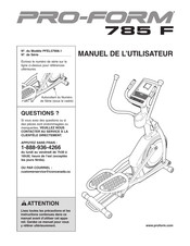 Pro-Form 785 F Manuel De L'utilisateur