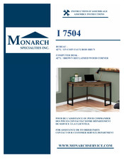 Monarch Specialties I 7504 Instructions D'assemblage