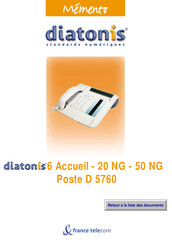 france telecom diatonis Poste D 5760 Mode D'emploi
