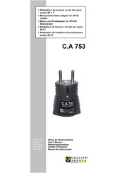 Chauvin Arnoux C.A 753 Notice De Fonctionnement