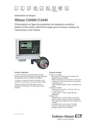Endress+Hauser ISEmax CAS40 Information Technique