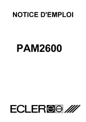 Ecler PAM2600 Notice D'emploi