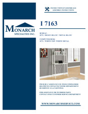 Monarch Specialties I 7163 Instructions D'assemblage