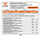 Cardin Elettronica S504 Serie Mise En Service Et Utilisation