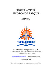 Solener RSD80 Mode D'emploi