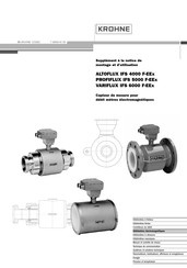 KROHNE ALTOFLUX IFS 4000 F-EEx Notice De Montage Et D'utilisation