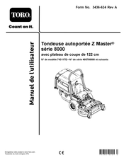 Toro Z Master 8000 Série Manuel De L'utilisateur