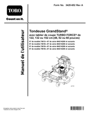 Toro Tondeuse GrandStand 79518 Manuel De L'utilisateur