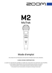 Zoom M2 MicTrak Mode D'emploi