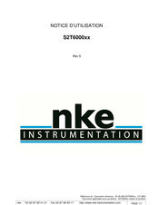 Nke S2T6000 Serie Notice D'utilisation