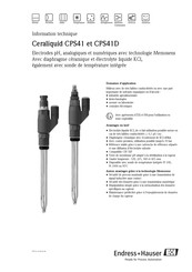 Endress+Hauser Ceraliquid CPS41 Information Technique