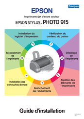 Epson STYLUS PHOTO 915 Guide D'installation