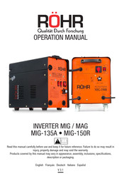 Rohr MIG-135A Guide De Démarrage Rapide