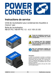 POWERcondens NB-ST-PC Instructions De Service