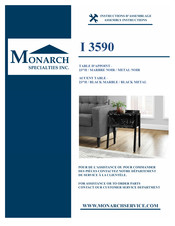 Monarch Specialties I 3590 Instructions D'assemblage