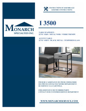 Monarch Specialties I 3500 Instructions D'assemblage