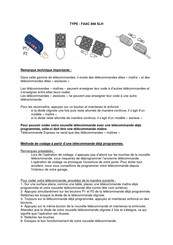 FAAC 868 SLH Guide Rapide