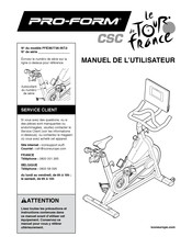 Pro-Form CSC Manuel De L'utilisateur