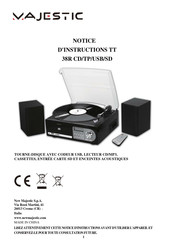 Majestic TT 38R CD/TP/USB/SD Notice D'instructions