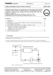Baelz Automatic NPM 1020 Notice Technique