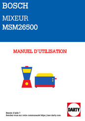 Bosch MSM26500 Mode D'emploi