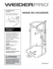 Weider Pro 14933.1 Manuel De L'utilisateur