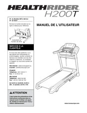 HEALTH RIDER H200T Manuel De L'utilisateur