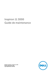 Dell Inspiron 11 3000 Guide De Maintenance