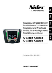 Nidec Leroy Somer ID-SIZE1-Keypad Manuel D'installation/Raccordement