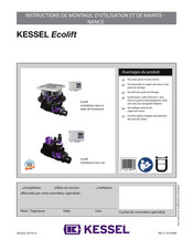 Kessel Ecolift Instructions De Montage, D'utilisation Et De Maintenance