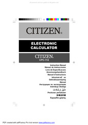 Citizen CPC-112 Manuel D'instructions