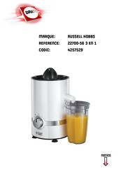 Russell Hobbs 22700-56 Mode D'emploi