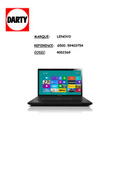 Lenovo G510 Guide De L'utilisateur