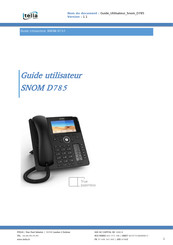 Snom D785 Guide Utilisateur