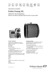 Endress+Hauser Proline Promag 50L Information Technique