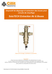 Cillit SoluTECH Extraction Air & Boues Manuel De Montage, D'utilisation Et D'entretien