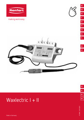 Renfert Waxlectric II Traduction Du Mode D'emploi D'origine