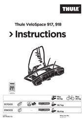 Thule VeloSpace 918 Manuel D'instructions