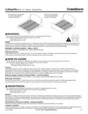 Crate&Barrel Lafayette Série Instructions De Montage