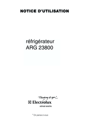Electrolux ARTHUR MARTIN ARG 23800 Notice D'utilisation