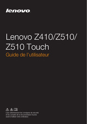 Lenovo Z510 Touch Guide De L'utilisateur