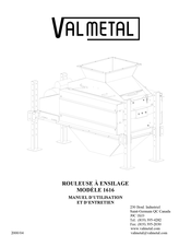 VALMETAL 1616 Manuel D'utilisation Et D'entretien