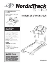 NordicTrack S 40 Manuel De L'utilisateur