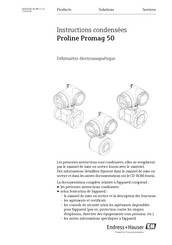 Endress+Hauser Proline Promag 50E Instructions Condensées
