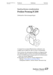 Endress+Hauser Proline Promag H 200 Instructions Condensées