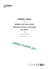 Pulsar GREEN POWER plus HPSBOC 10A24C Mode D'emploi