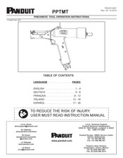 Panduit PPTMT Mode D'emploi