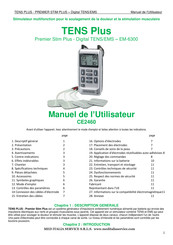 MED ITALIA SERVICE TENS Plus Manuel De L'utilisateur